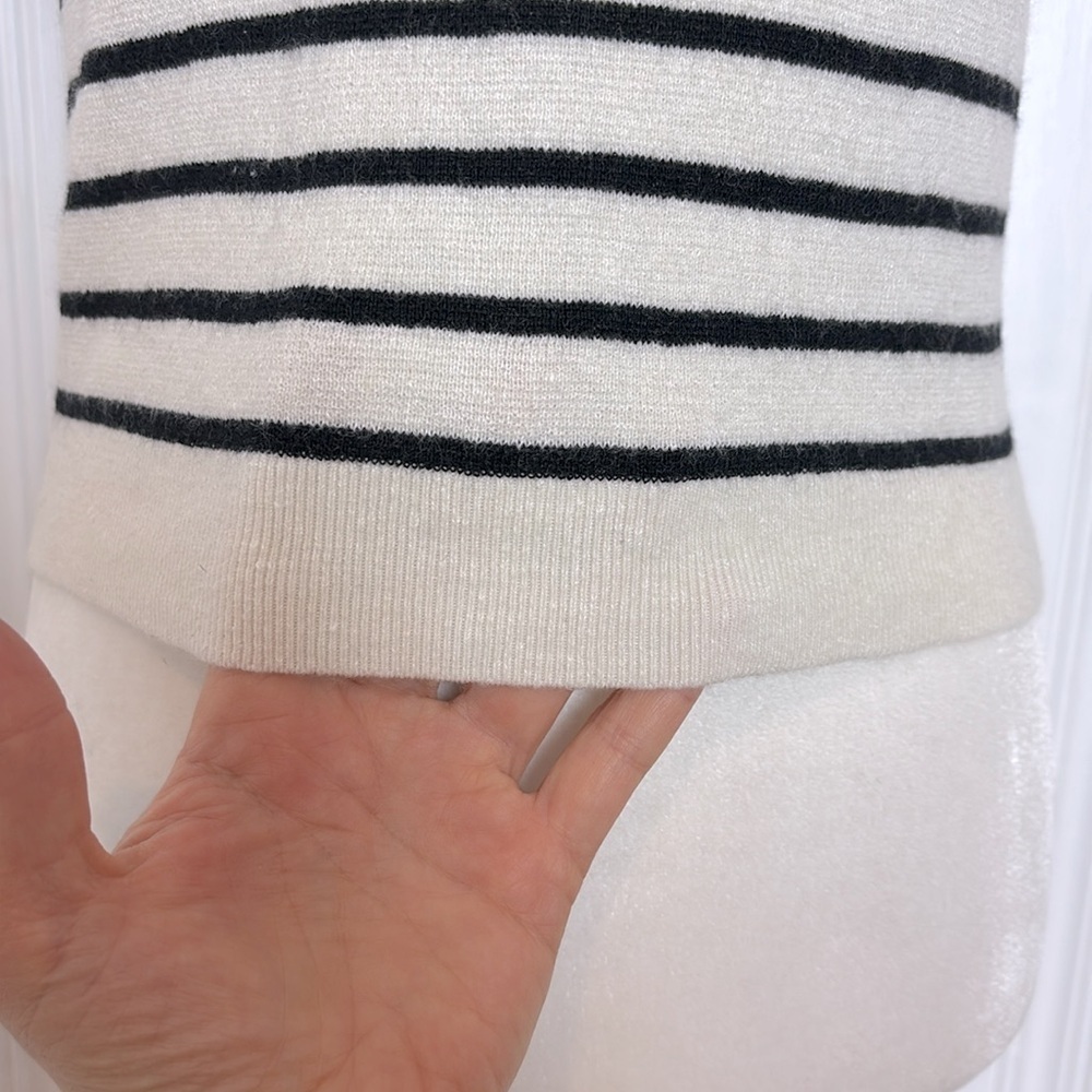 J.CREW Reimagined Striped Cropped Tank – Merino Wool & Linen Blend - Picture 5 of 10